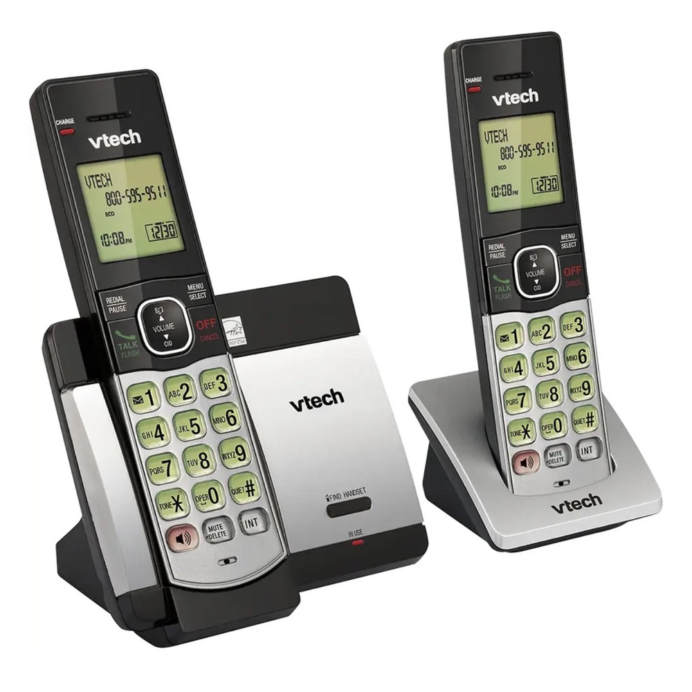 VTech - CS5119-2 DECT 6.0 Expandable Cordless Phone System - Gray/Black